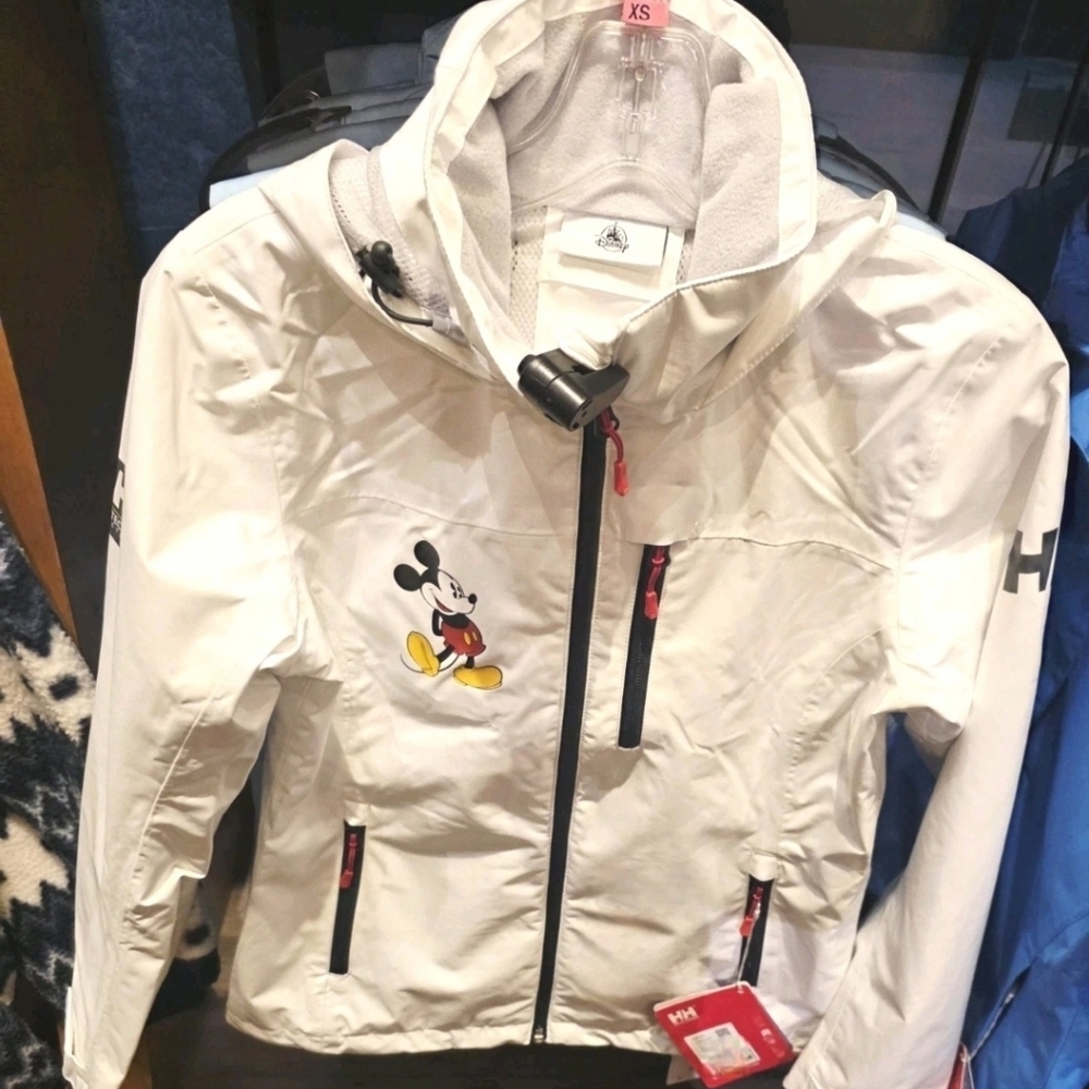 Disney Parks Helly Hansen Mickey Mouse Hooded Waterproof Jacket Unisex